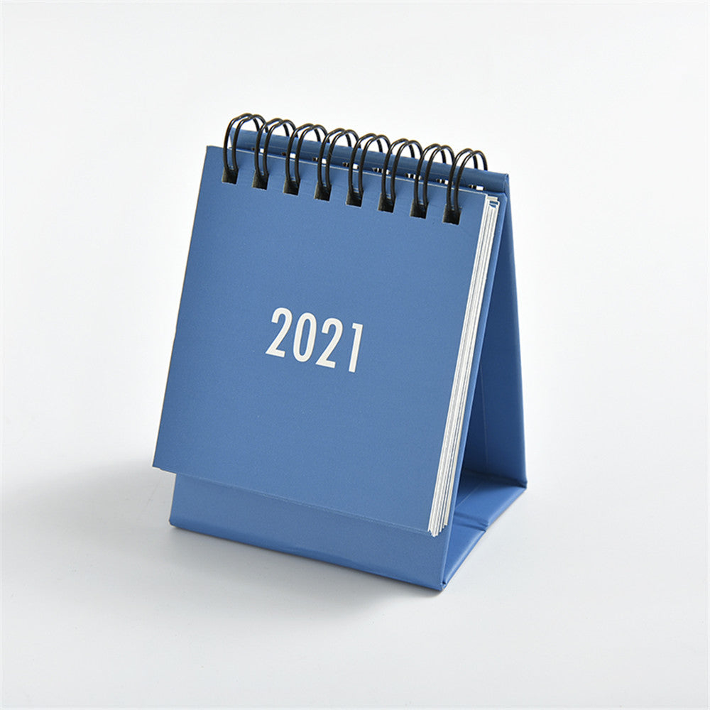 2021 simple solid color small desk calendar