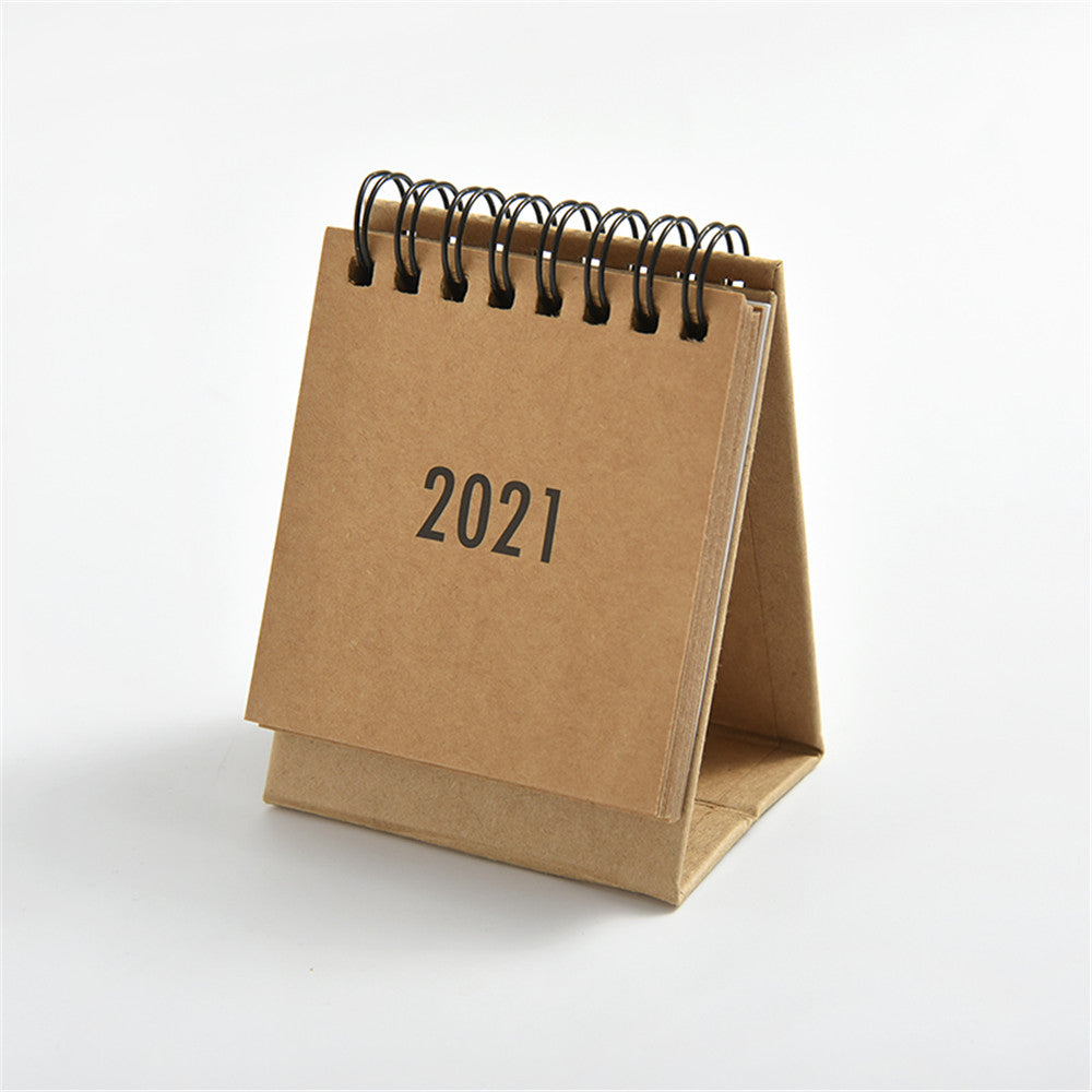 2021 simple solid color small desk calendar