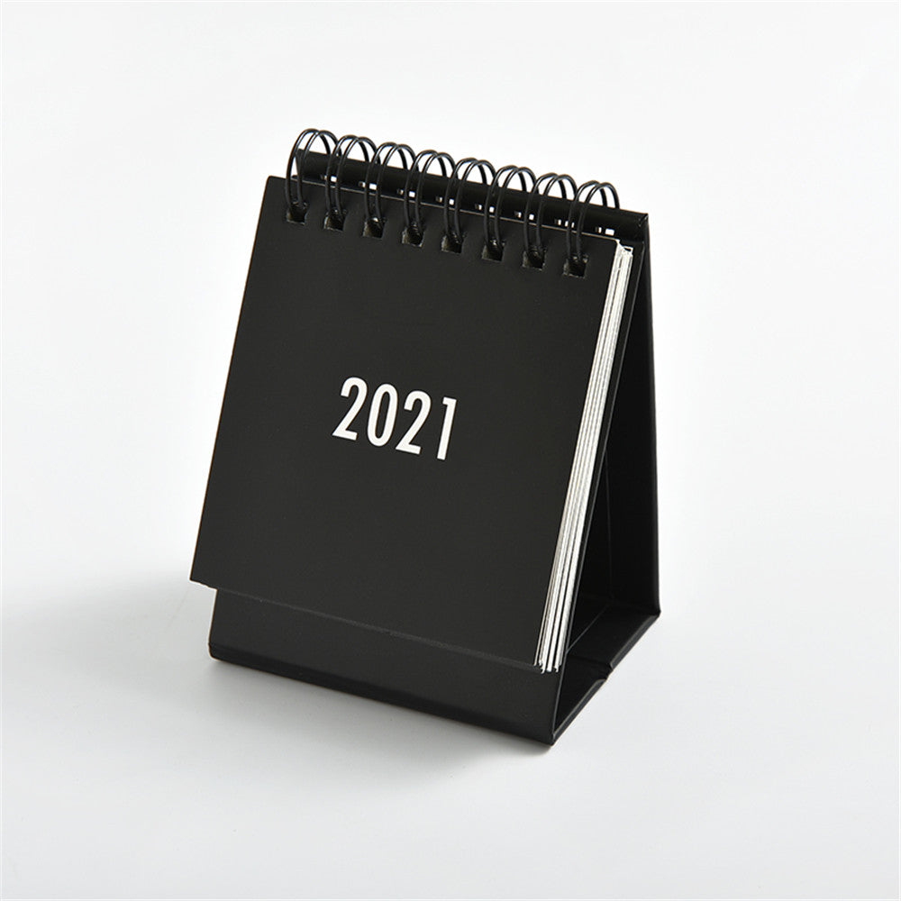 2021 simple solid color small desk calendar