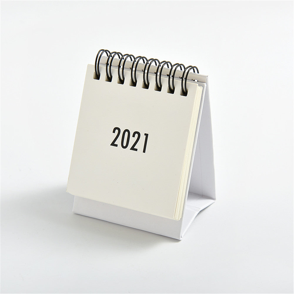 2021 simple solid color small desk calendar