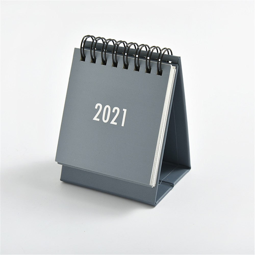 2021 simple solid color small desk calendar