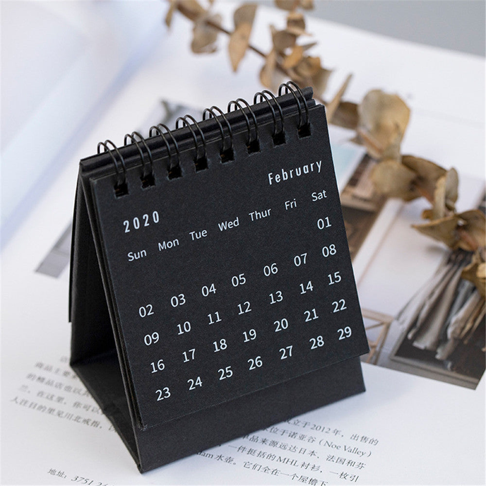 2021 simple solid color small desk calendar